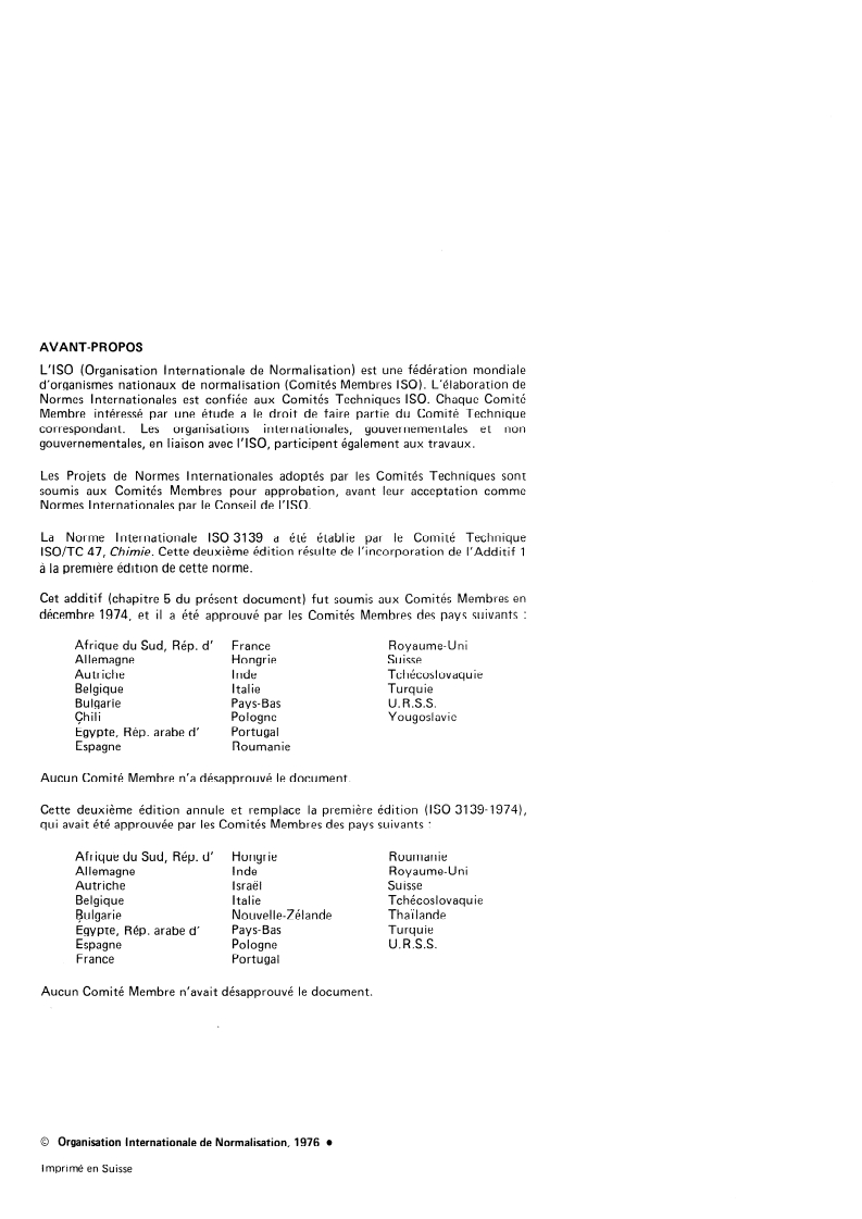 ISO 3139:1976 ISO 3139:1976 - Acide fluorhydrique en solution à usage industriel — Échantillonnage et méthodes d'essai/1/1976 - Page 2 preview