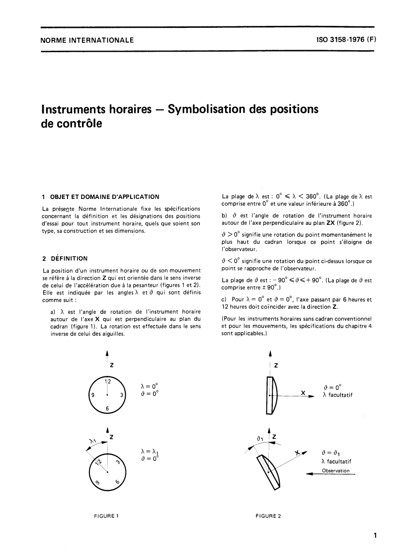 ISO 3158:1976 ISO 3158:1976 - Instruments horaires — Symbolisation des positions de contrôle/1/1976 - Page 3 preview