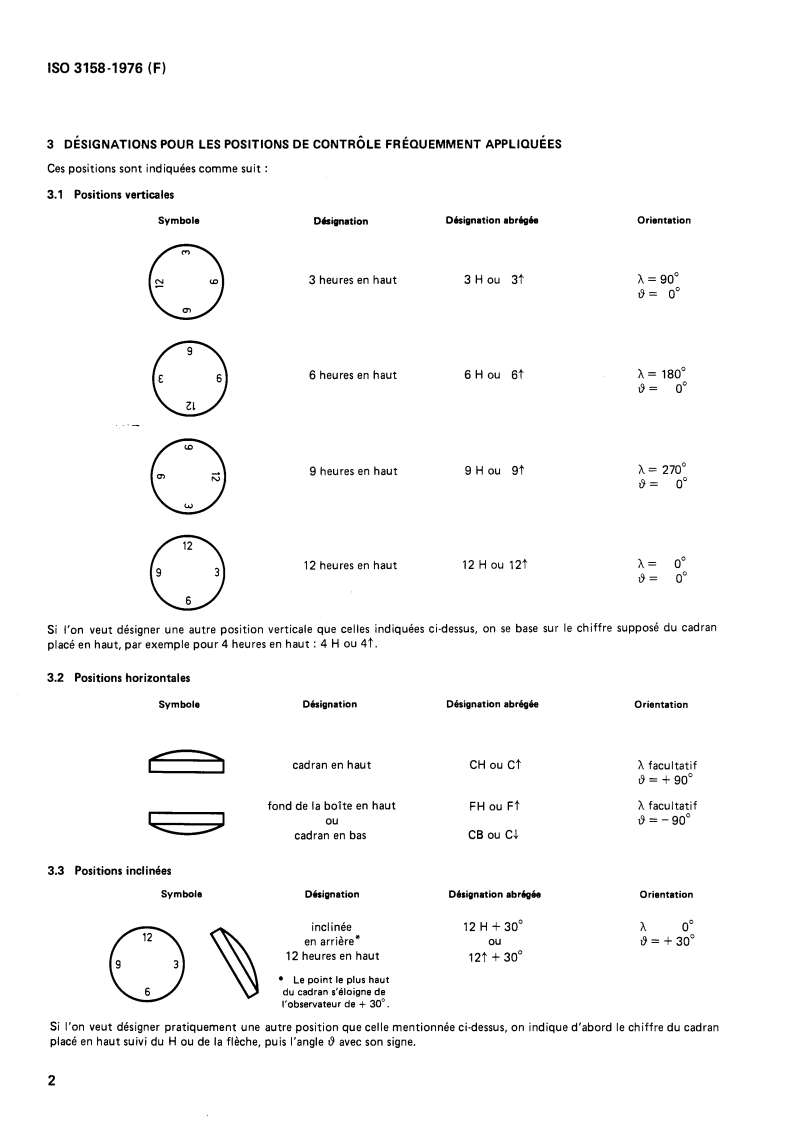 ISO 3158:1976 ISO 3158:1976 - Instruments horaires — Symbolisation des positions de contrôle/1/1976 - Page 4 preview