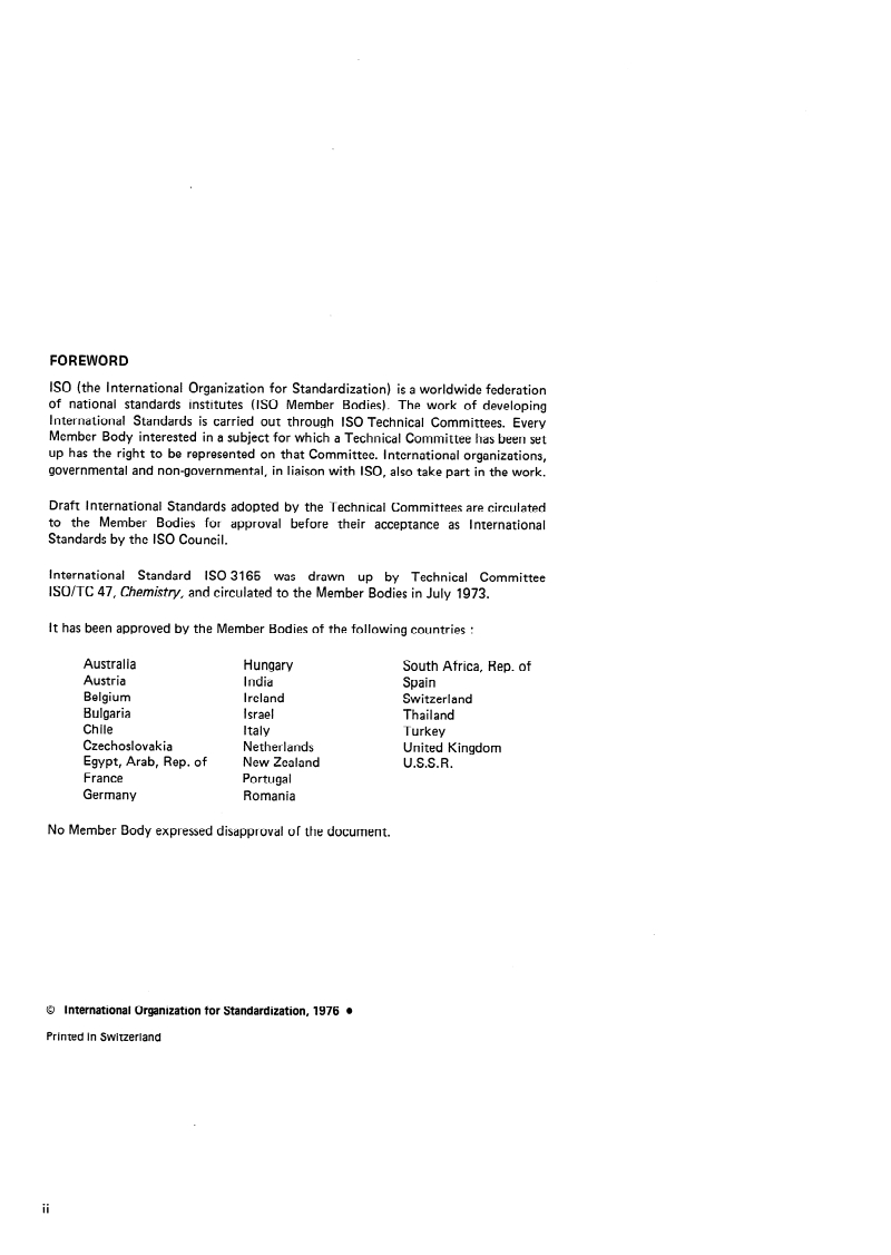 SIST ISO 3165:1995 ISO 3165:1976 - Sampling of chemical products for industrial use — Safety in sampling/1/1976 - Page 2 preview