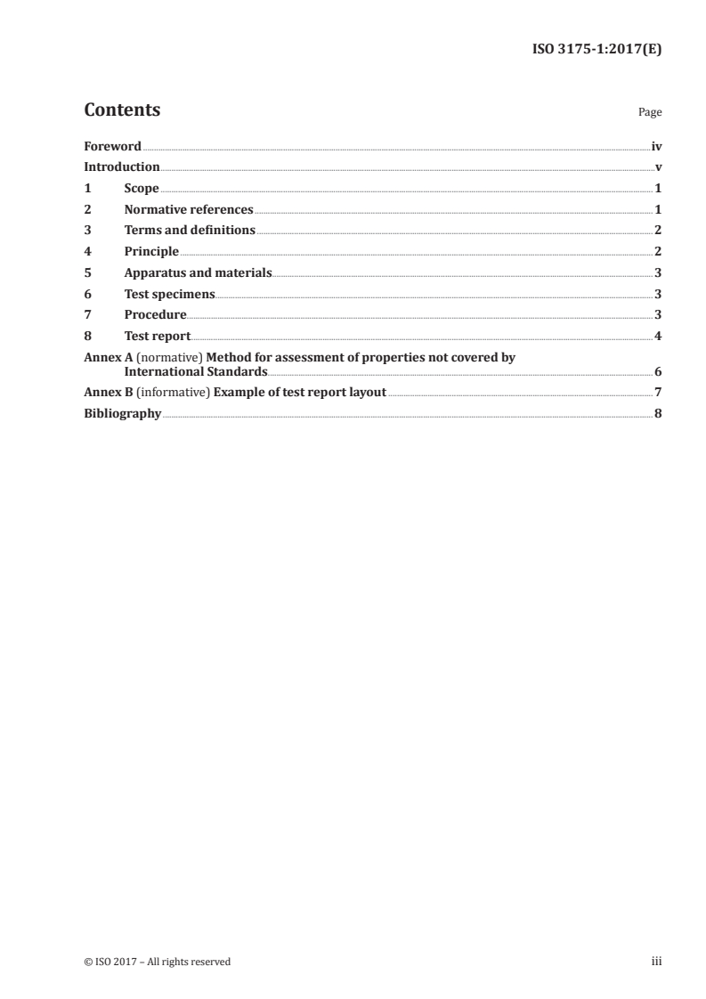 ISO 3175-1:2017 ISO 3175-1:2017 - Textiles — Professional care, drycleaning and wetcleaning of fabrics and garments — Part 1: Assessment of performance after cleaning and finishing/8/2017 - Page 3 preview