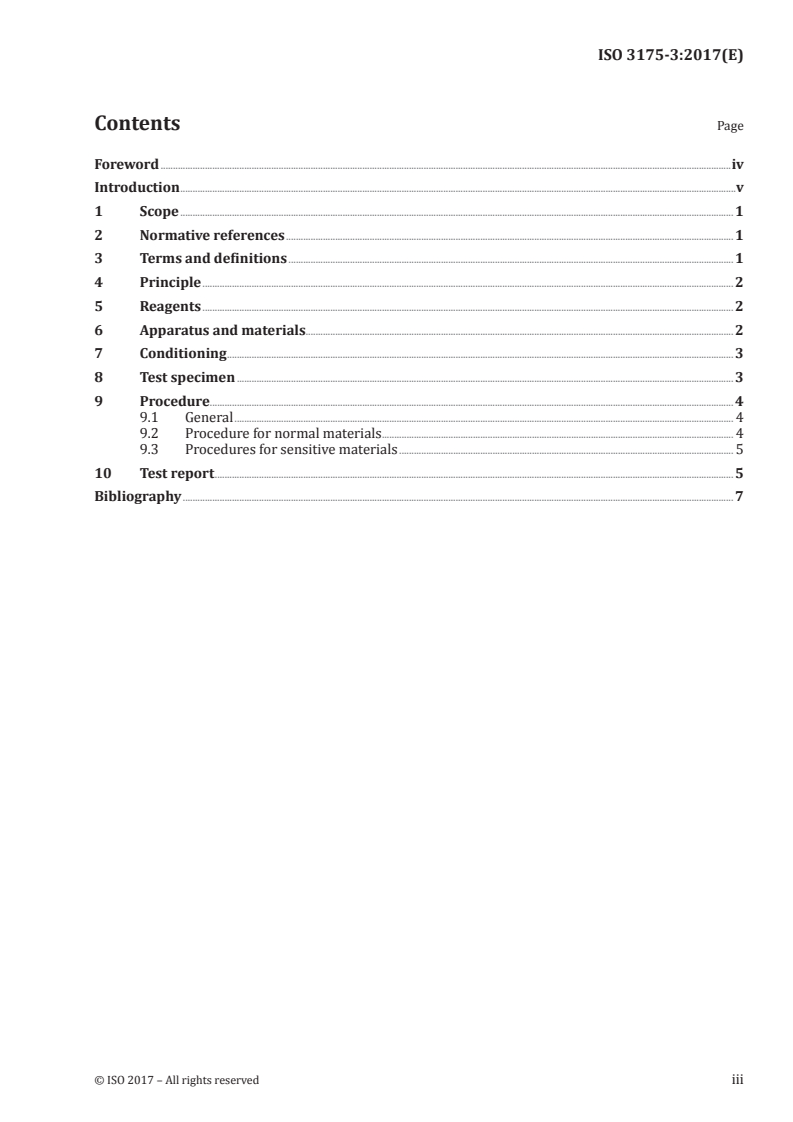 ISO 3175-3:2017 ISO 3175-3:2017 - Textiles — Professional care, drycleaning and wetcleaning of fabrics and garments — Part 3: Procedure for testing performance when cleaning and finishing using hydrocarbon solvents/10/2019 - Page 3 preview