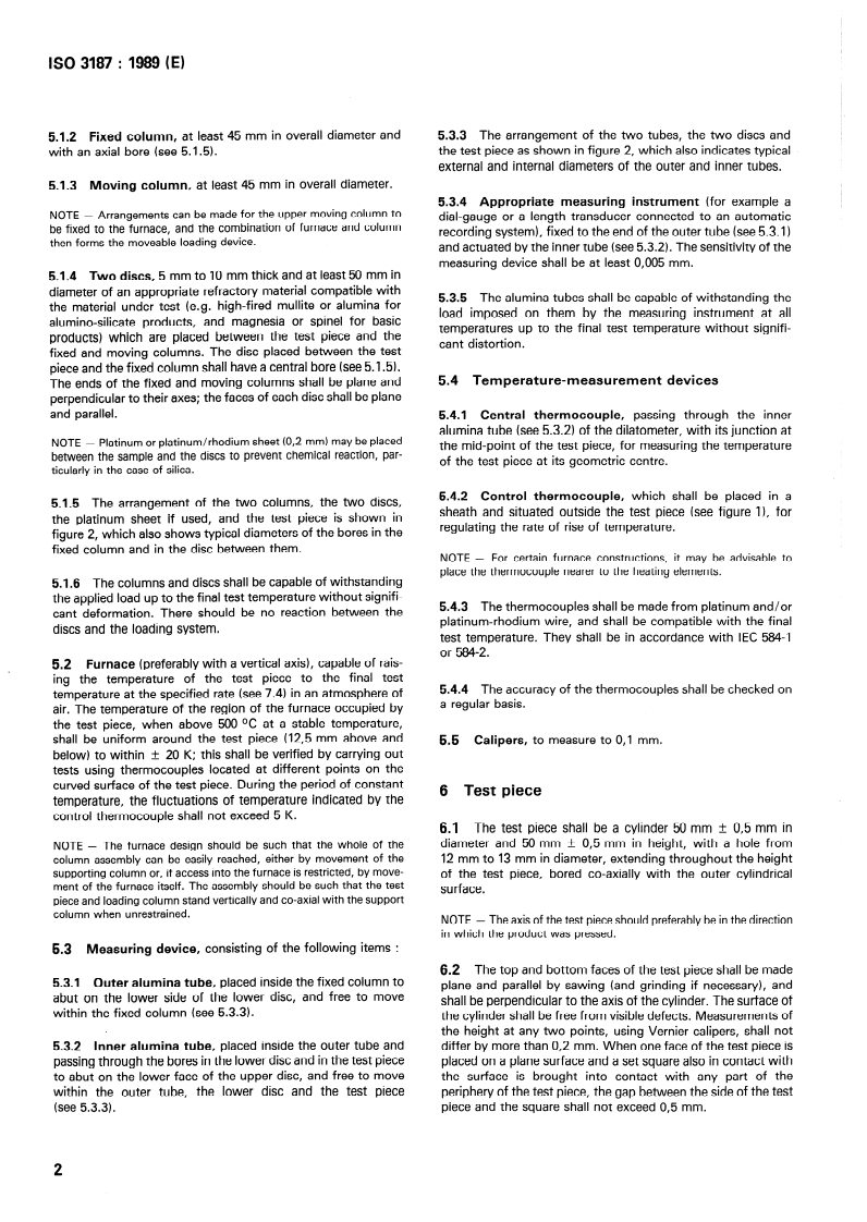 ISO 3187:1989 ISO 3187:1989 - Refractory products — Determination of creep in compression/22/1989 - Page 4 preview
