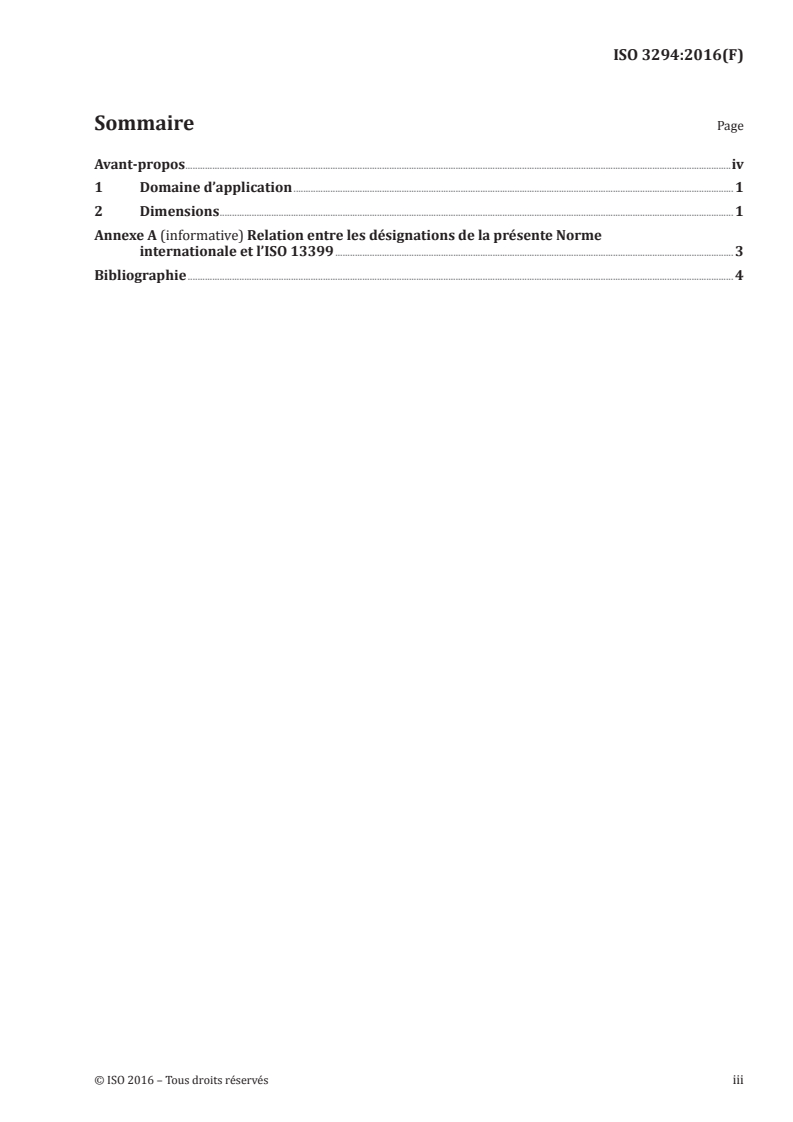 ISO 3294:2016 ISO 3294:2016 - Outils à chanfreiner à queue cylindrique, à angle au sommet de 60, 90 et 120 degrés/21/2016 - Page 3 preview
