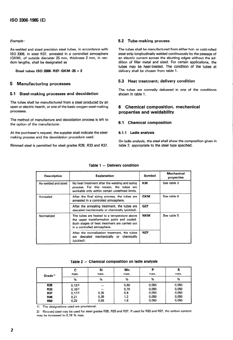 ISO 3306:1985 ISO 3306:1985 - Plain end as-welded and sized precision steel tubes — Technical conditions for delivery/7/1985 - Page 4 preview