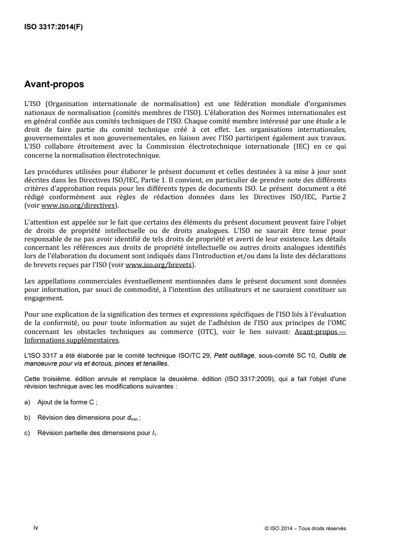 ISO 3317:2015 ISO 3317:2015 - Outils de manoeuvre pour vis et écrous — Adaptateurs à carré mâle avec entraînement hexagone ou cylindrique mâle, pour douilles machines/16/2015 - Page 4 preview
