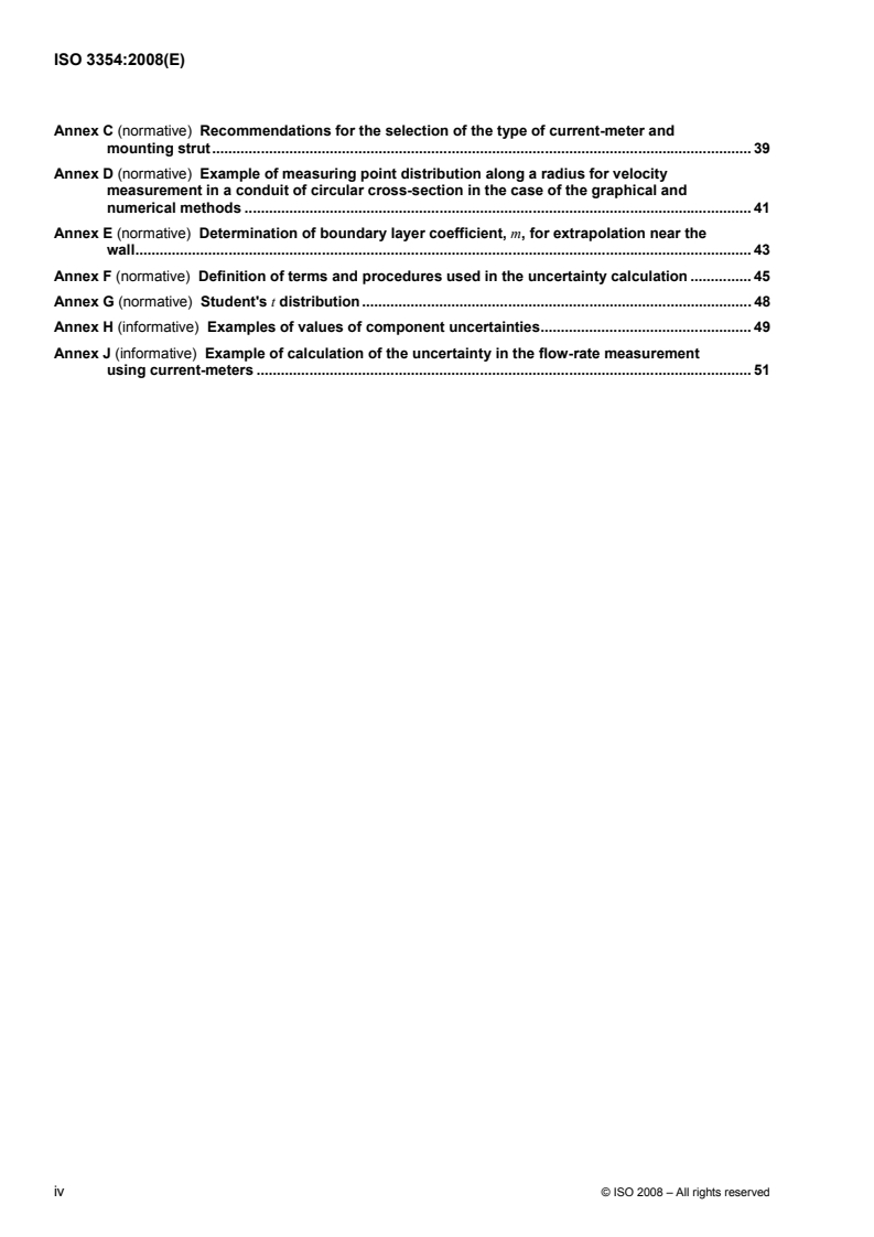 ISO 3354:2008 ISO 3354:2008 - Measurement of clean water flow in closed conduits — Velocity-area method using current-meters in full conduits and under regular flow conditions/10/2008 - Page 4 preview