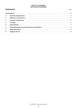 ISO 3377-2:2025 - Cuir — Essais physiques et mécaniques — Partie 2: Détermination de la force de déchirement des deux bords
Released:24. 10. 2025 - Page 3 preview
