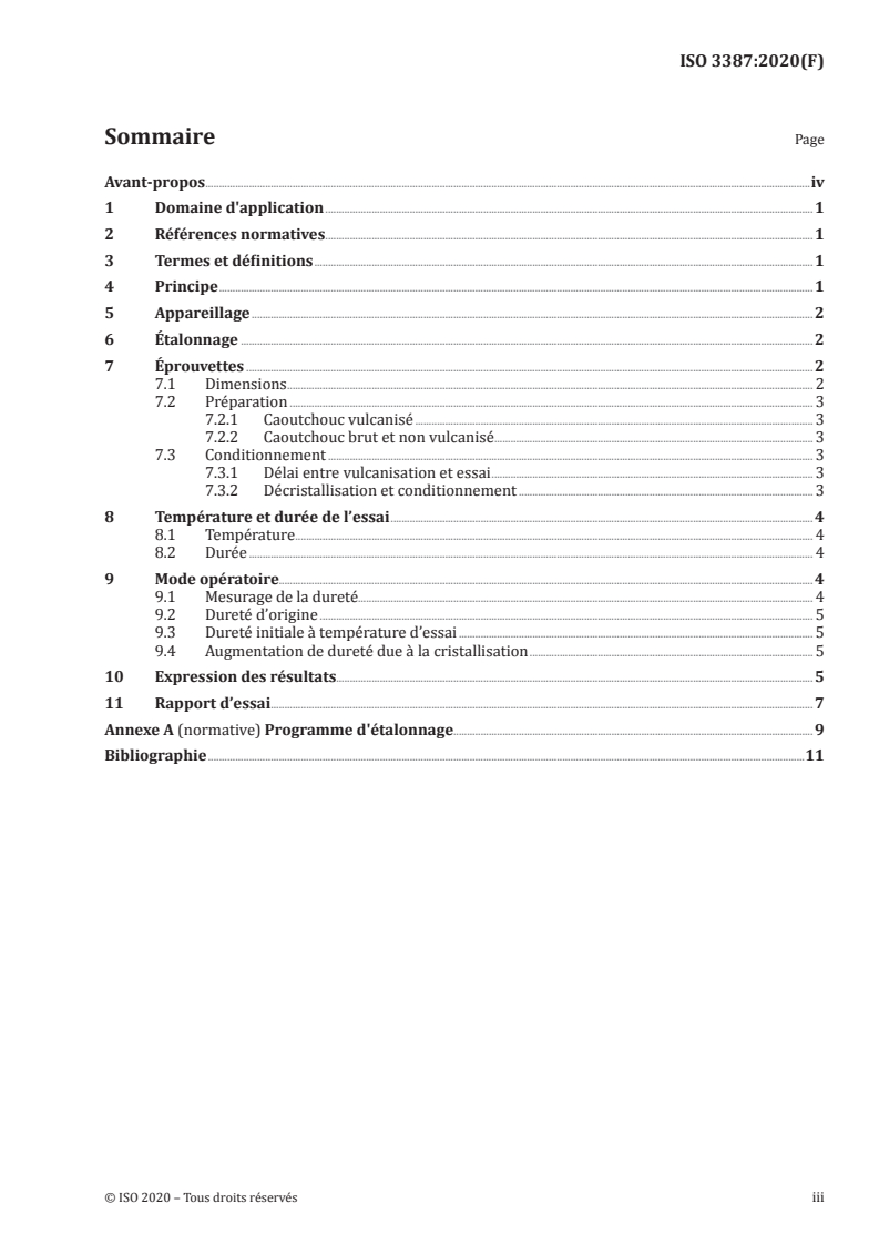 ISO 3387:2020 ISO 3387:2020 - Caoutchouc — Détermination des effets de la cristallisation au moyen de mesurages de dureté/2/2020 - Page 3 preview