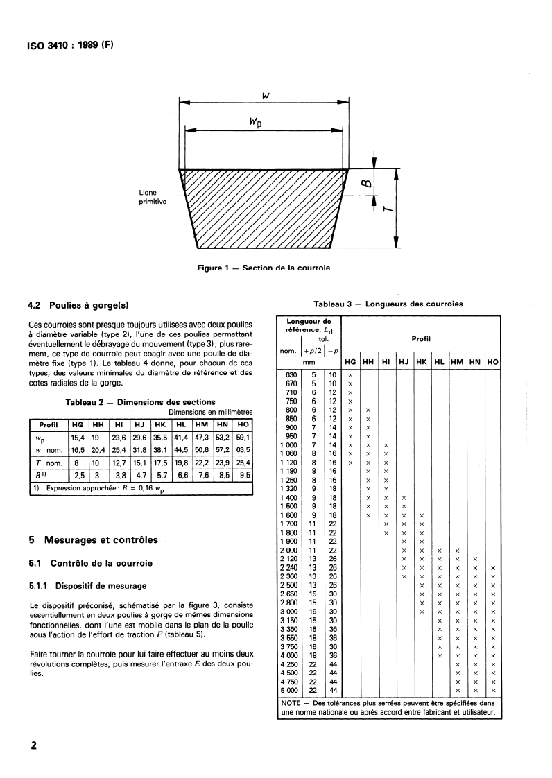 SIST ISO 3410:1997 ISO 3410:1989 - Machines agricoles — Courroies trapézoïdales sans fin pour variateurs de vitesse et profils de gorge des poulies correspondantes/20/1989 - Page 4 preview