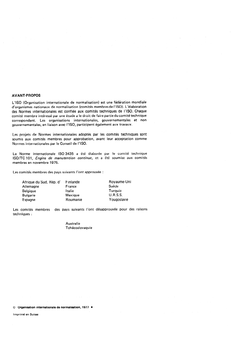 SIST ISO 3435:1996 ISO 3435:1977 - Engins de manutention continue — Classification et symbolisation des matériaux en vrac/1/1977 - Page 2 preview