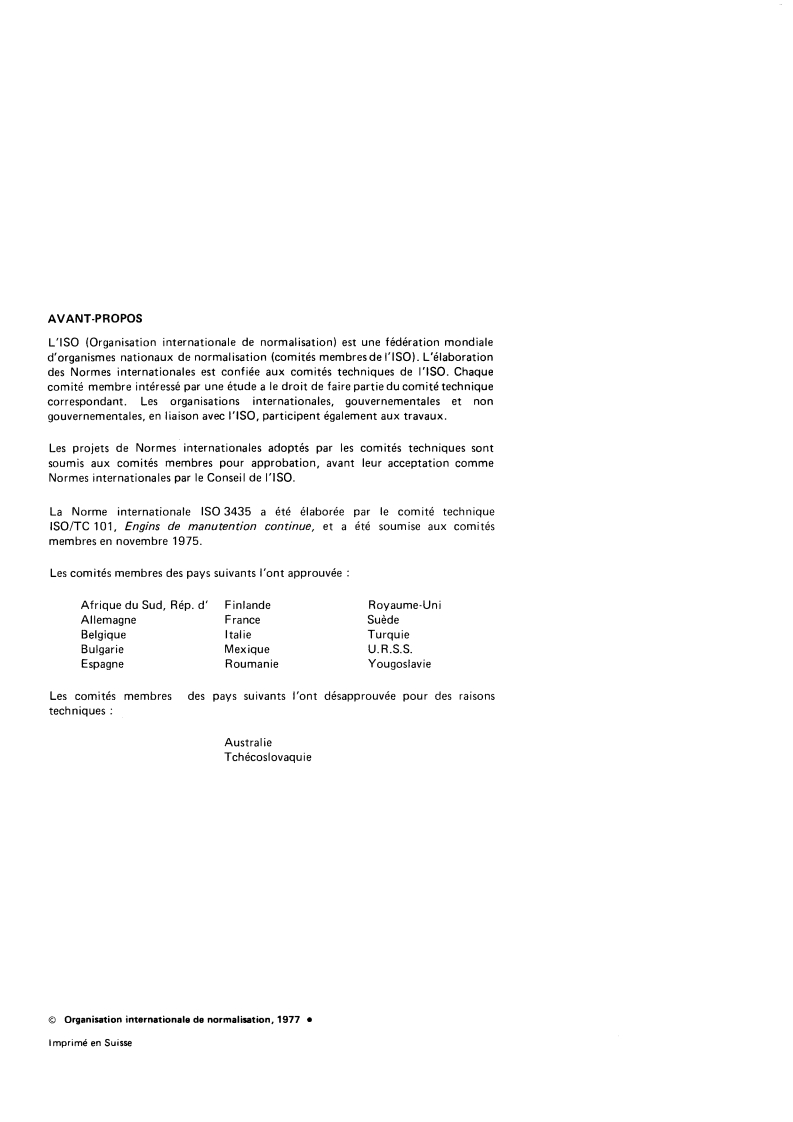 SIST ISO 3435:1996 ISO 3435:1977 - Engins de manutention continue — Classification et symbolisation des matériaux en vrac/1/1977 - Page 2 preview