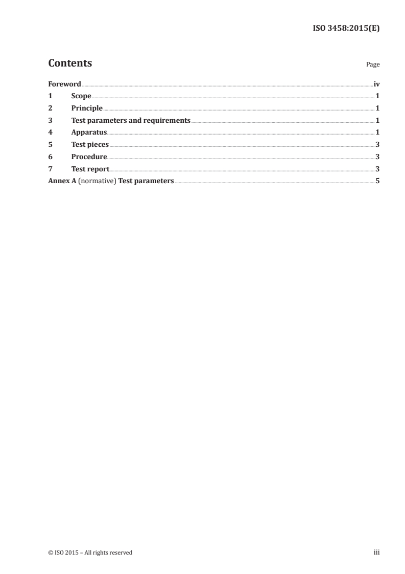 ISO 3458:2015 ISO 3458:2015 - Plastics piping systems — Mechanical joints between fittings and pressure pipes — Test method for leaktightness under internal pressure/26/2015 - Page 3 preview