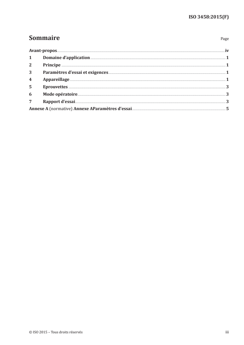 ISO 3458:2015 ISO 3458:2015 - Systèmes de canalisations en plastique — Assemblages mécaniques entre raccords et tubes sous pression — Méthode d'essai pour l'étanchéité sous pression interne/26/2015 - Page 3 preview