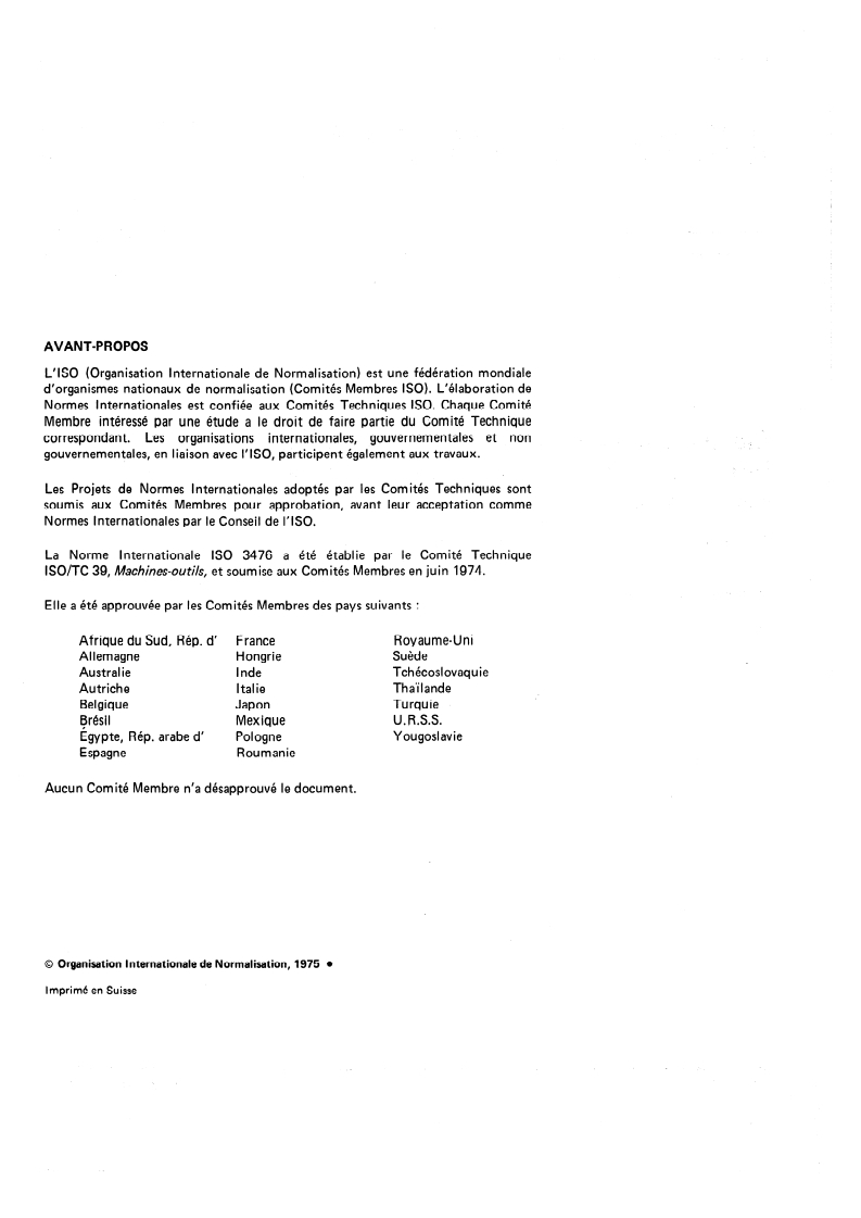 ISO 3476:1975 ISO 3476:1975 - Éléments standard pour la construction des machines-outils — Entraînement par tenon et brides de fixation de têtes multibroches/1/1975 - Page 2 preview