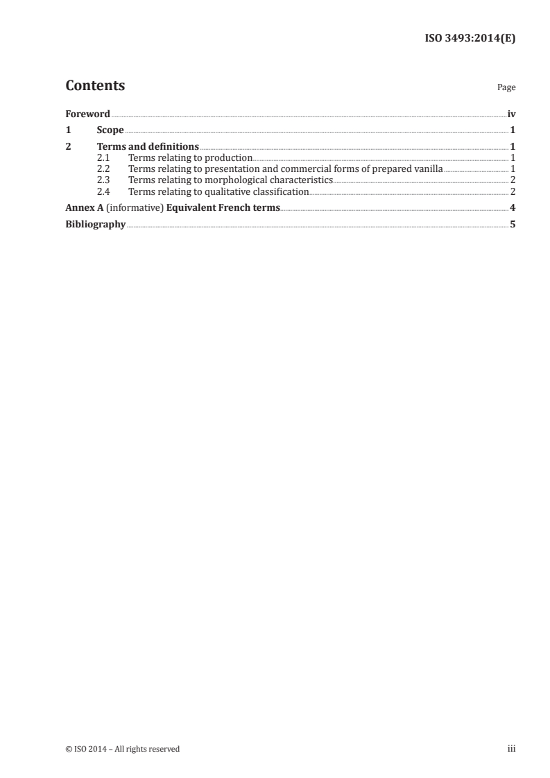 ISO 3493:2014 ISO 3493:2014 - Vanilla — Vocabulary/19/2014 - Page 3 preview
