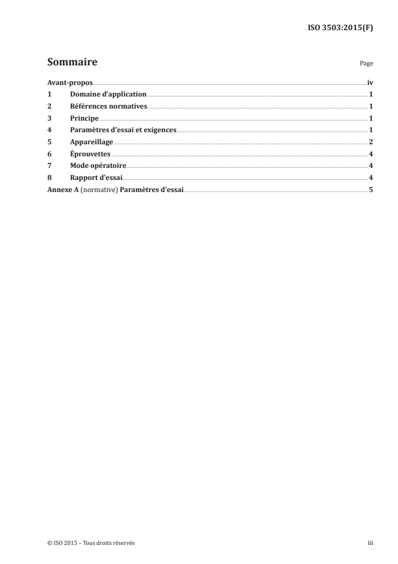 ISO 3503:2015 ISO 3503:2015 - Systèmes de canalisations en plastique — Assemblages mécaniques entre raccords et tubes sous pression — Méthode d'essai pour l'étanchéité sous pression interne de montages soumis à une courbure/27/2015 - Page 3 preview
