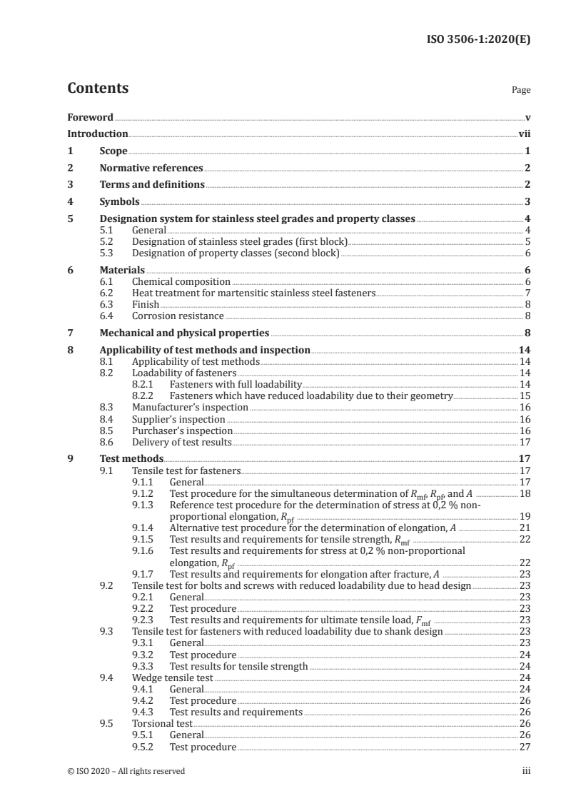 ISO 3506-1:2020 ISO 3506-1:2020 - Fasteners — Mechanical properties of corrosion-resistant stainless steel fasteners — Part 1: Bolts, screws and studs with specified grades and property classes/2/2020 - Page 3 preview