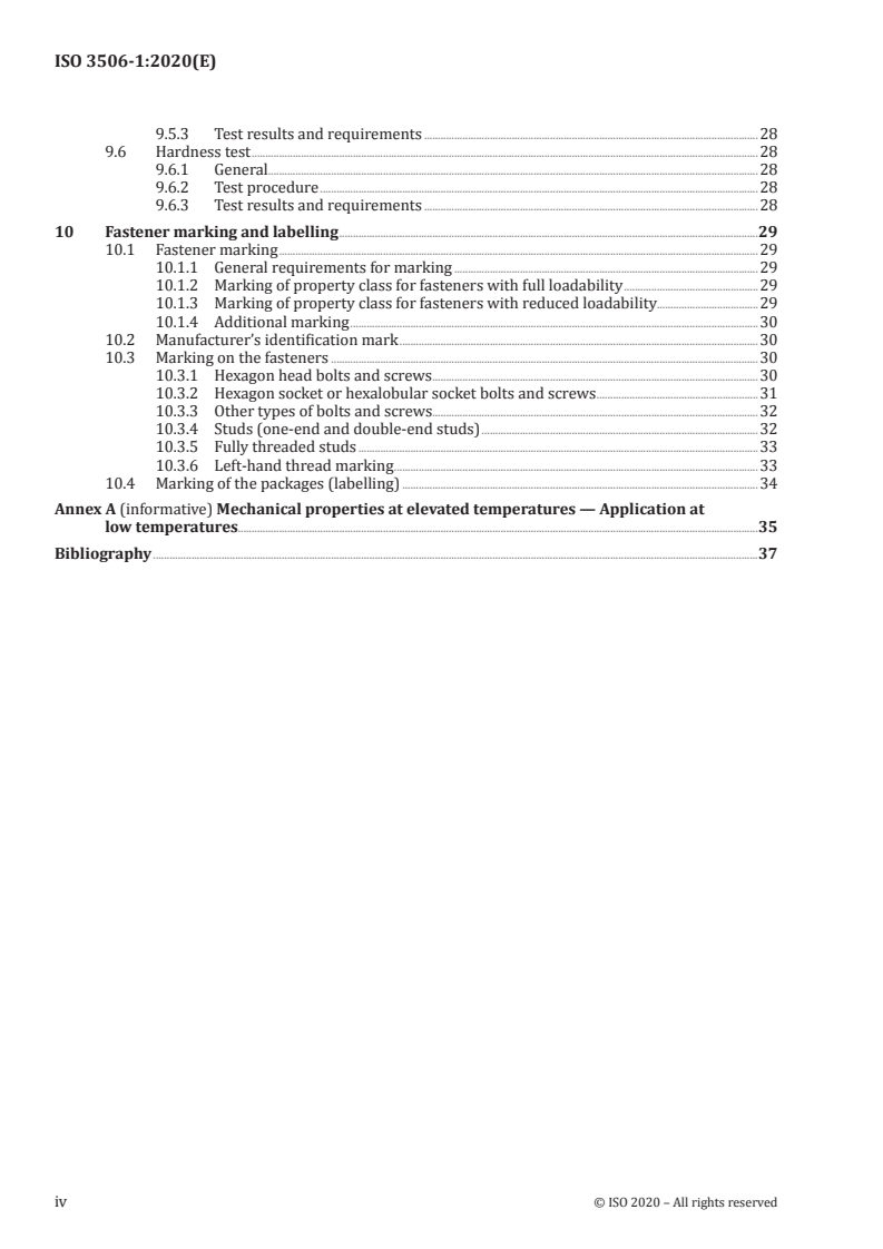 ISO 3506-1:2020 ISO 3506-1:2020 - Fasteners — Mechanical properties of corrosion-resistant stainless steel fasteners — Part 1: Bolts, screws and studs with specified grades and property classes/2/2020 - Page 4 preview