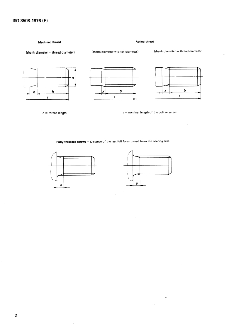 ISO 3508:1976 ISO 3508:1976 - Thread run-outs for fasteners with thread in accordance with ISO 261 and ISO 262/1/1976 - Page 4 preview