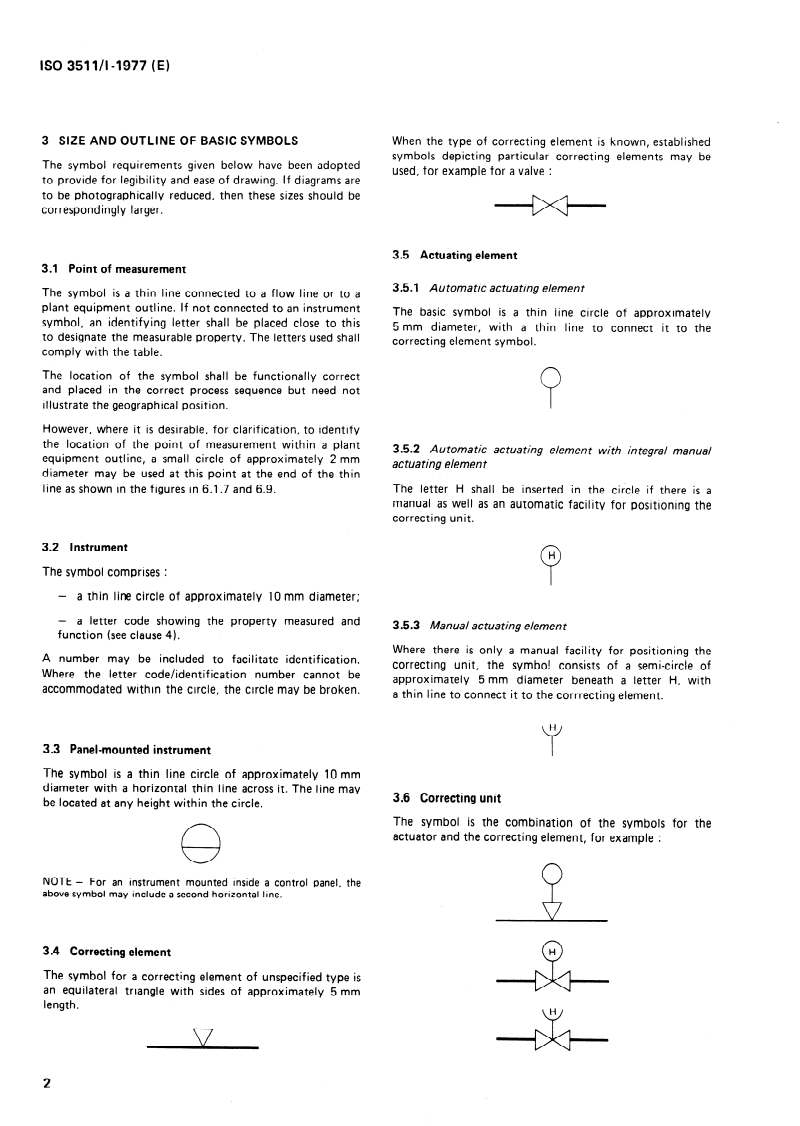 SIST ISO 3511-1:1995 ISO 3511-1:1977 - Process measurement control functions and instrumentation — Symbolic representation — Part 1: Basic requirements/1/1977 - Page 4 preview