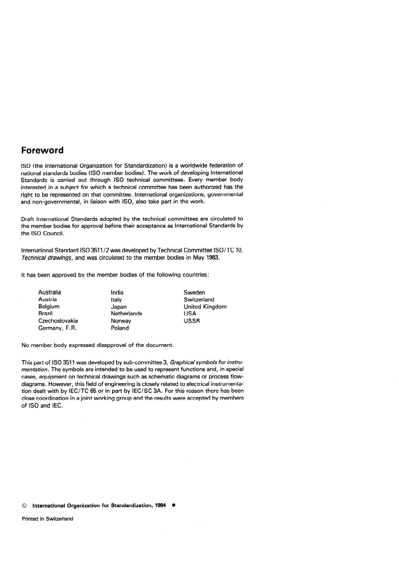 ISO 3511-2:1984 ISO 3511-2:1984 - Process measurement control functions and instrumentation — Symbolic representation — Part 2: Extension of basic requirements/1/1984 - Page 2 preview