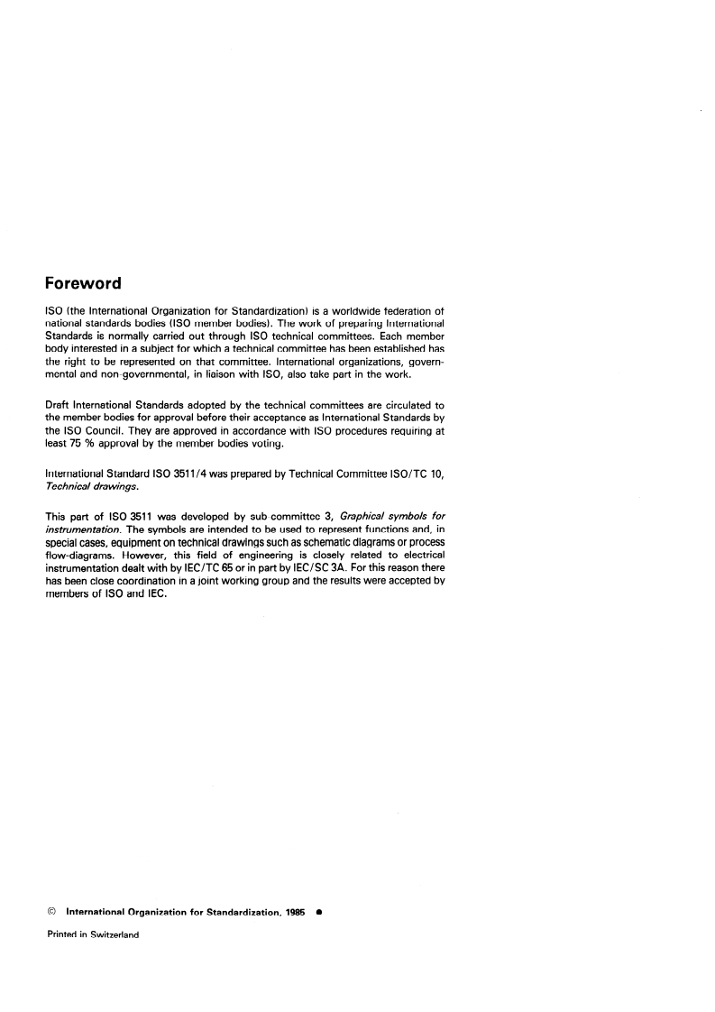 ISO 3511-4:1985 ISO 3511-4:1985 - Industrial process measurement control functions and instrumentation — Symbolic representation — Part 4: Basic symbols for process computer, interface, and shared display/control functions/22/1985 - Page 2 preview