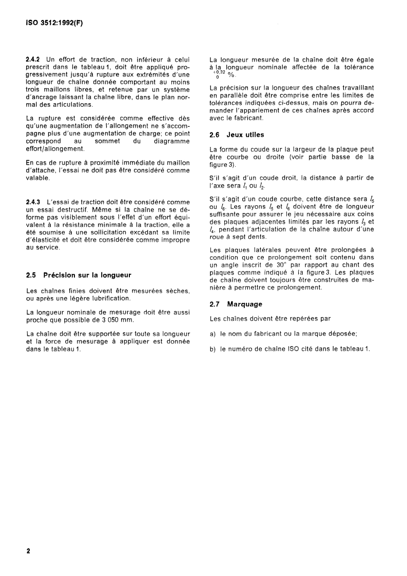 ISO 3512:1992 ISO 3512:1992 - Chaînes de transmission à maillons coudés de haute résistance/9/1992 - Page 4 preview