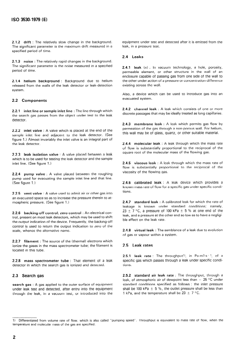 ISO 3530:1979 ISO 3530:1979 - Vacuum technology — Mass-spectrometer-type leak-detector calibration/1/1979 - Page 4 preview