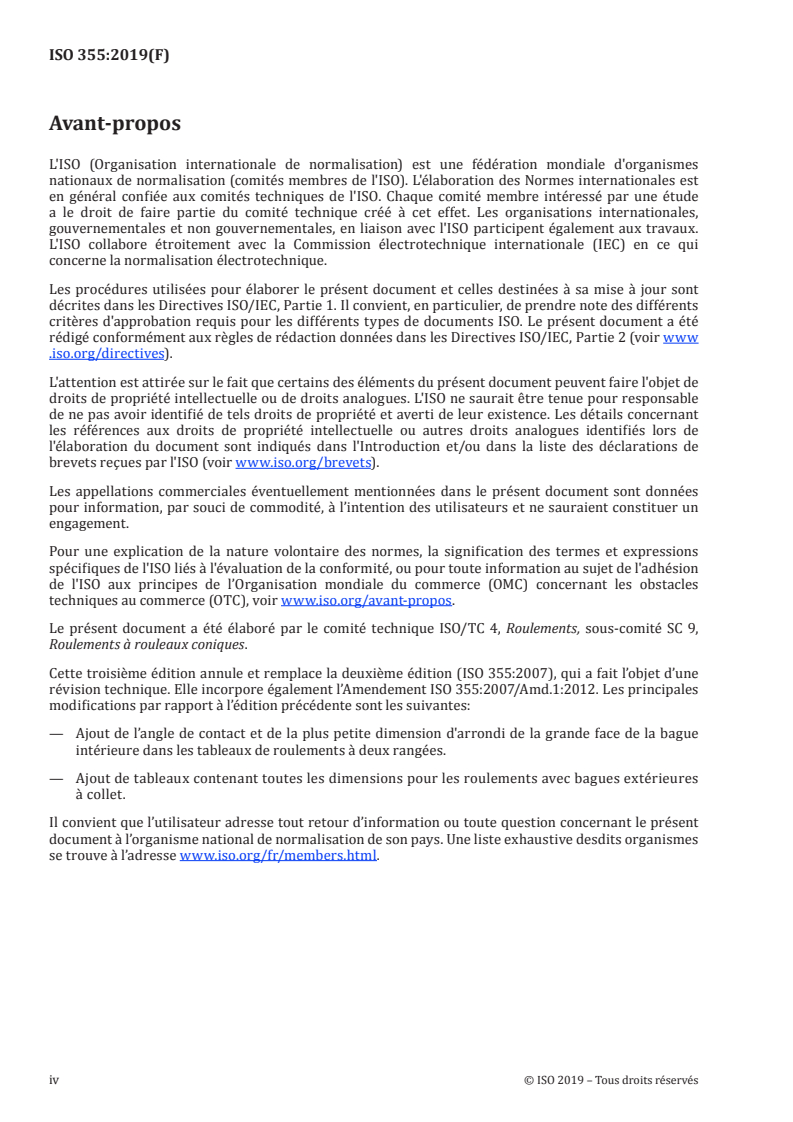 ISO 355:2019 ISO 355:2019 - Roulements — Roulements à rouleaux coniques — Dimensions d'encombrement et désignation des séries/14/2019 - Page 4 preview