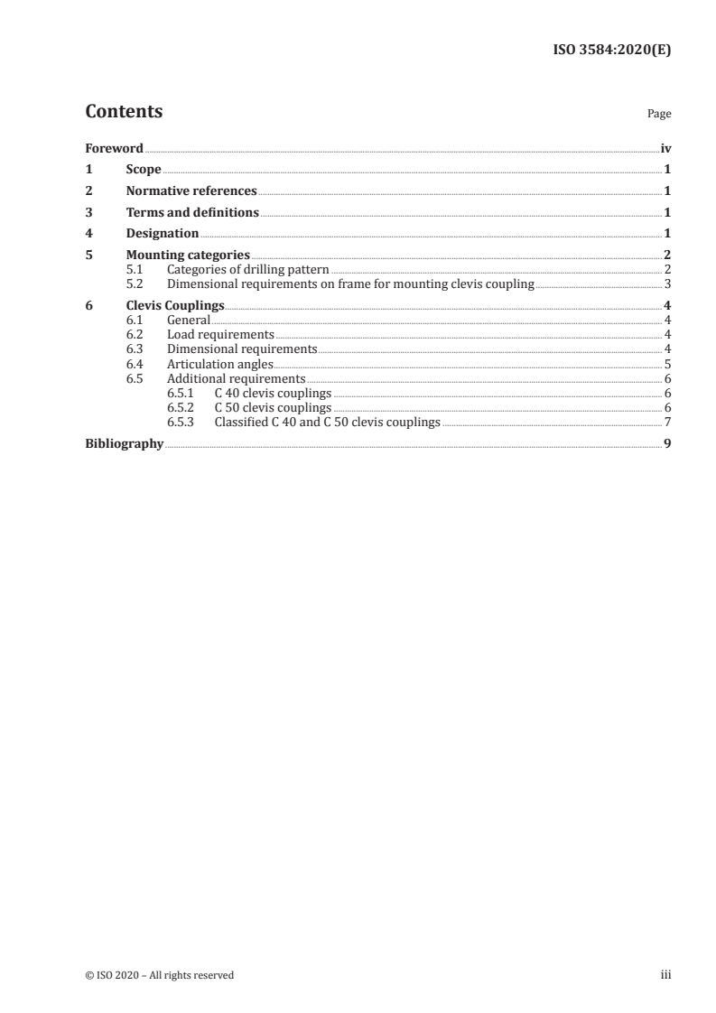 ISO 3584:2020 ISO 3584:2020 - Road vehicles — Clevis couplings — Interchangeability/13/2020 - Page 3 preview