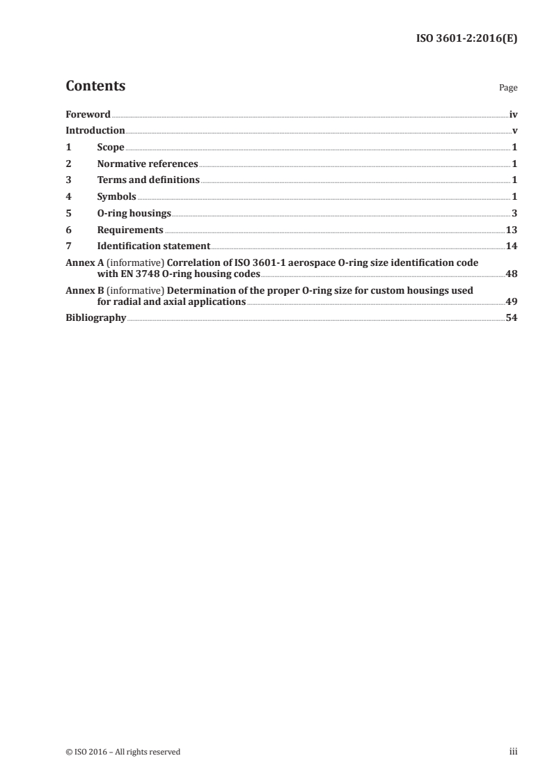 ISO 3601-2:2016 ISO 3601-2:2016 - Fluid power systems — O-rings — Part 2: Housing dimensions for general applications/19/2016 - Page 3 preview