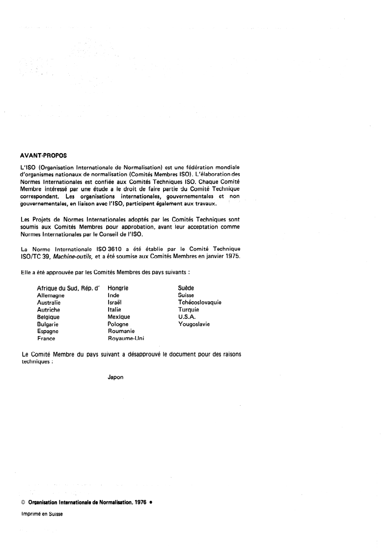 ISO 3610:1976 ISO 3610:1976 - Eléments standard pour la construction des machines-outils — Consoles/1/1976 - Page 2 preview