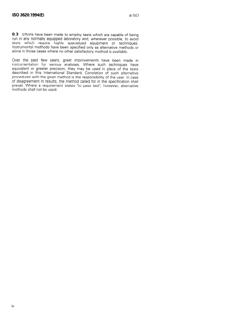 ISO 3620:1994 ISO 3620:1994 - Photography — Processing chemicals — Specifications for aluminium potassium sulfate/9/1995 - Page 4 preview