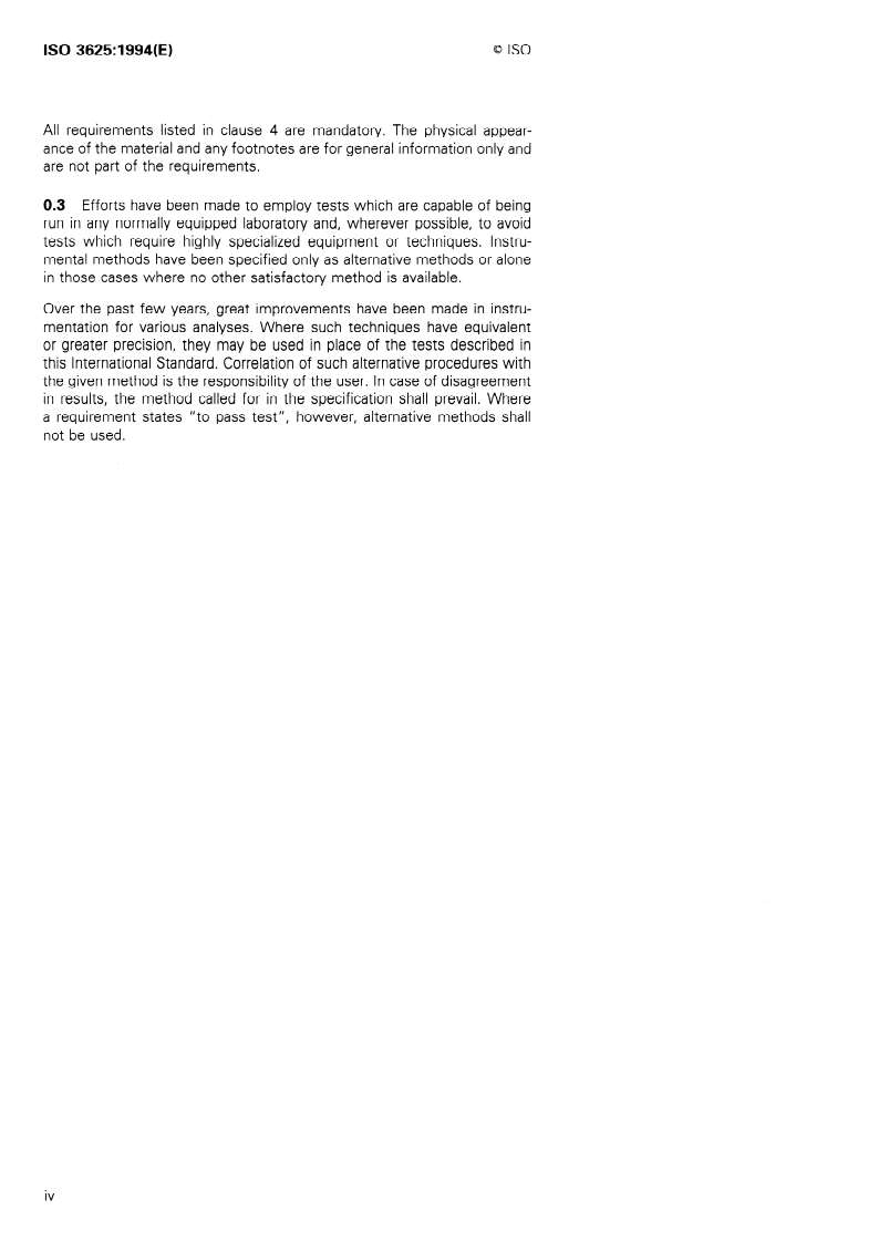 ISO 3625:1994 ISO 3625:1994 - Photography — Processing chemicals — Specifications for potassium hydroxide/21/1994 - Page 4 preview