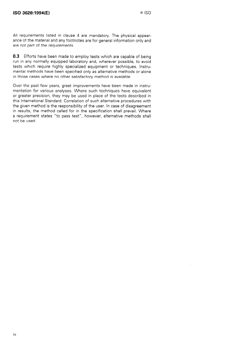 ISO 3628:1994 ISO 3628:1994 - Photography — Processing chemicals — Specifications for boric acid, granular/21/1994 - Page 4 preview