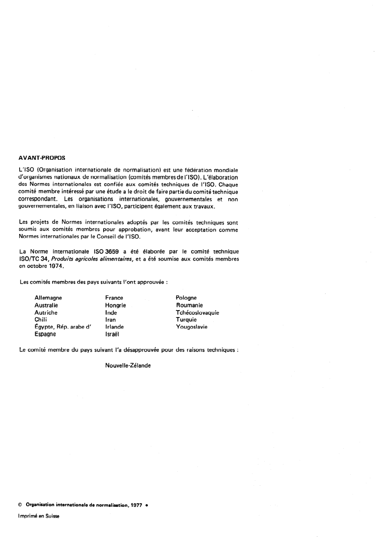 SIST ISO 3659:1996 ISO 3659:1977 - Fruits et légumes — Maturation à l'issue de l'entreposage réfrigéré/1/1977 - Page 2 preview