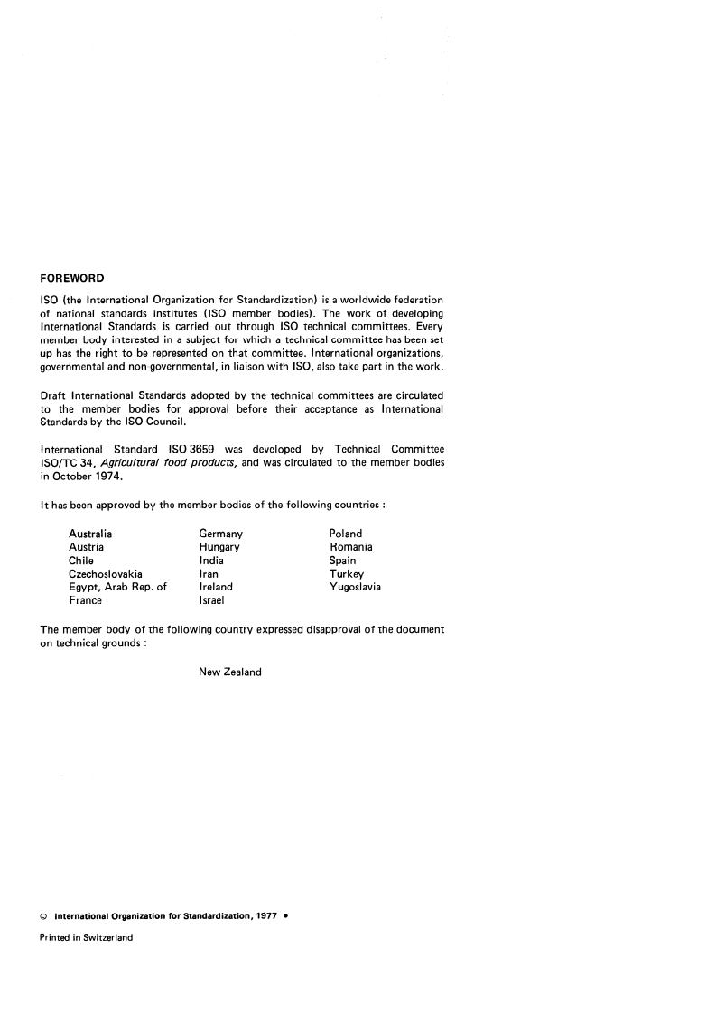 SIST ISO 3659:1996 ISO 3659:1977 - Fruits and vegetables — Ripening after cold storage/1/1977 - Page 2 preview
