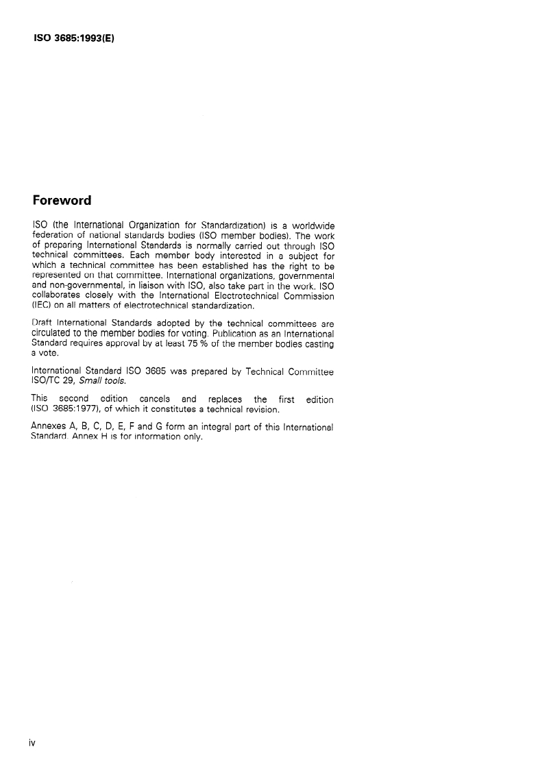 ISO 3685:1993 ISO 3685:1993 - Tool-life testing with single-point turning tools/18/1993 - Page 4 preview