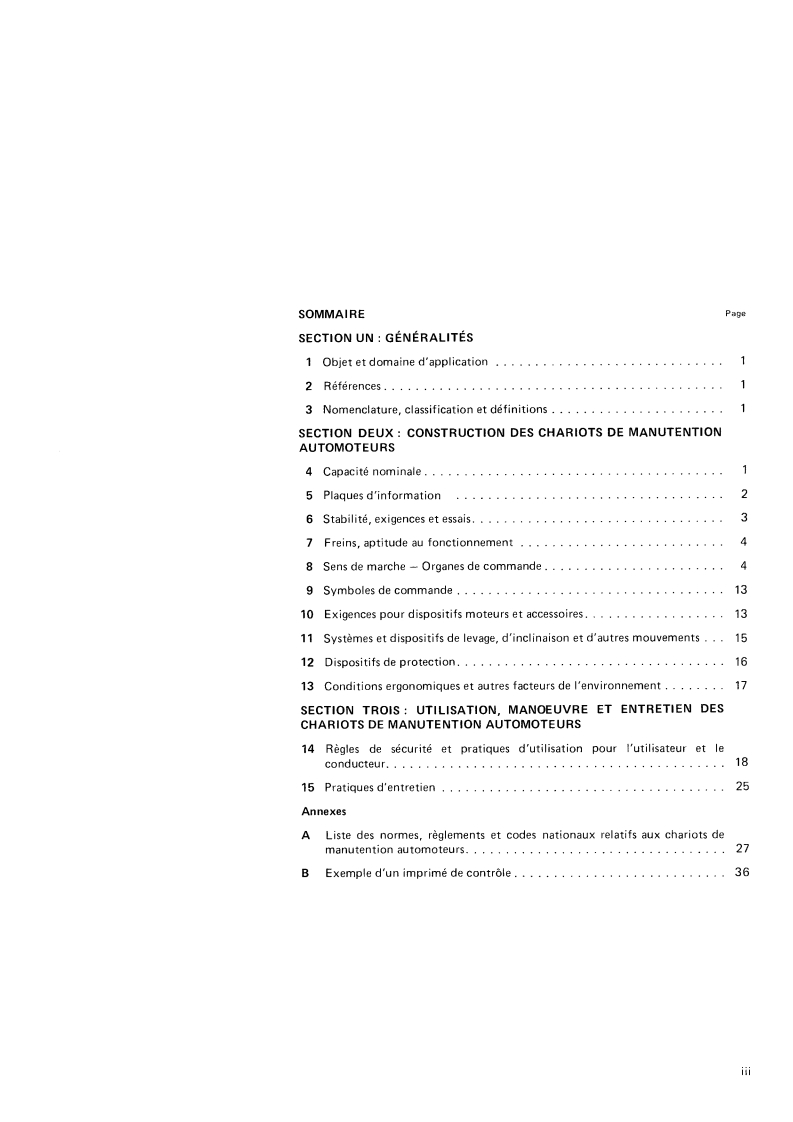 SIST ISO 3691:1999 ISO 3691:1980 - Chariots automoteurs — Code de sécurité/1/1980 - Page 3 preview