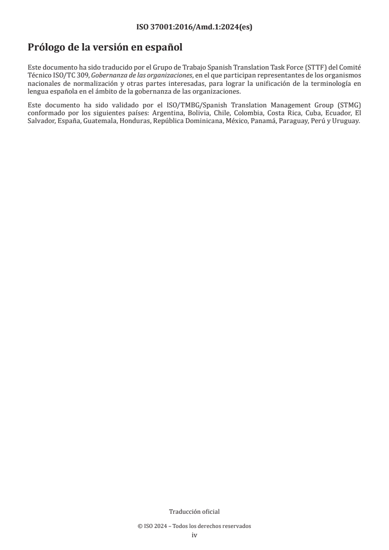 ISO 37001:2016/Amd 1:2024 ISO 37001:2016/Amd 1:2024 - Anti-bribery management systems — Requirements with guidance for use — Amendment 1: Climate action changes
Released:3/27/2024 - Page 4 preview