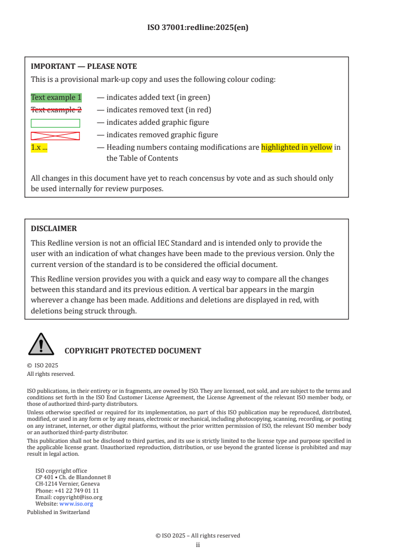ISO 37001:2025 REDLINE ISO 37001:2025 - Anti-bribery management systems — Requirements with guidance for use/28/2025 - Page 2 preview