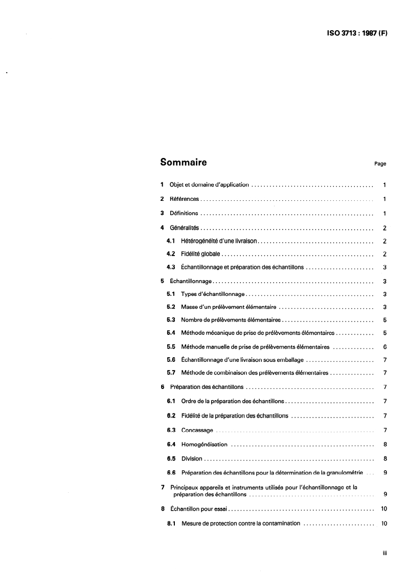ISO 3713:1987 ISO 3713:1987 - Ferro-alliages — Échantillonnage et préparation des échantillons — Règles générales/10/1987 - Page 3 preview