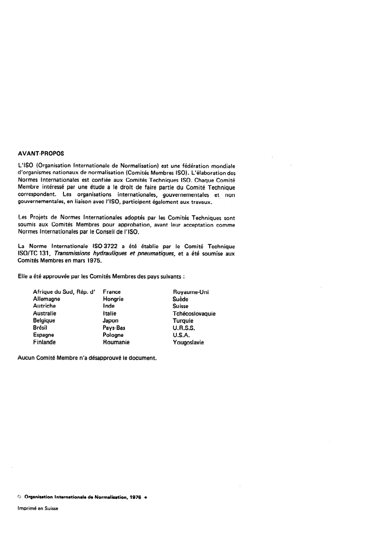 SIST ISO 3722:1997 ISO 3722:1976 - Transmissions hydrauliques — Flacons de prélèvement — Homologation et contrôle des méthodes de nettoyage/1/1976 - Page 2 preview