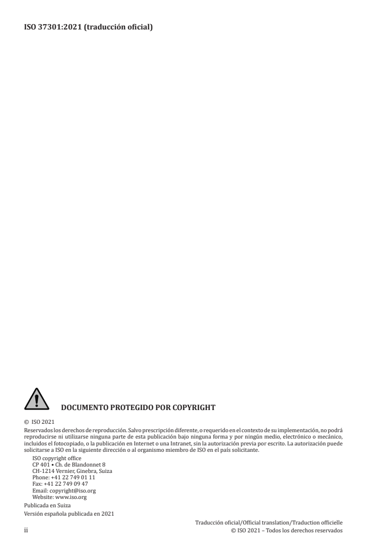 ISO 37301:2021 ISO 37301:2021 - Compliance management systems — Requirements with guidance for use/31/2021 - Page 2 preview