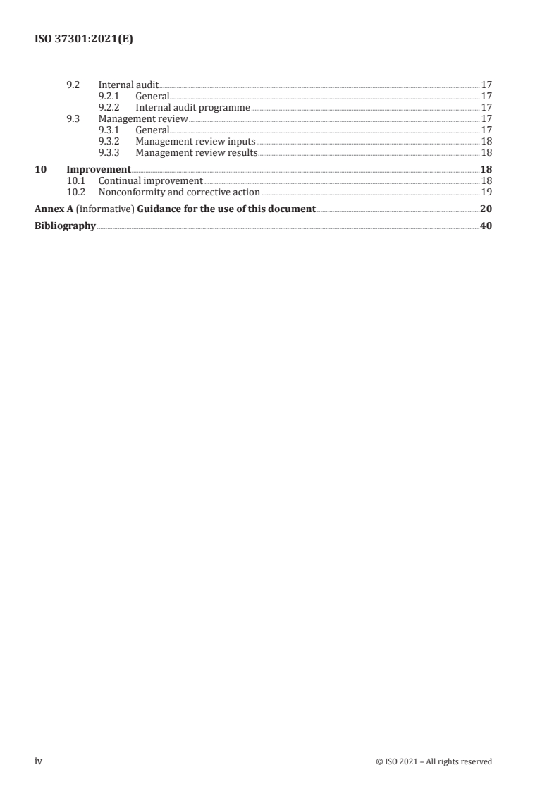 ISO 37301:2021 ISO 37301:2021 - Compliance management systems — Requirements with guidance for use/13/2021 - Page 4 preview
