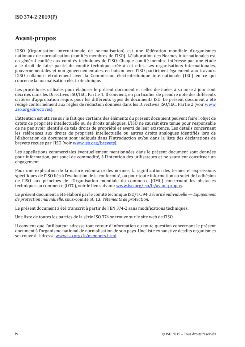 ISO 374-2:2019 ISO 374-2:2019 - Gants de protection contre les produits chimiques dangereux et les micro-organismes — Partie 2: Détermination de la résistance à la pénétration
Released:12/10/2019 - Page 4 preview