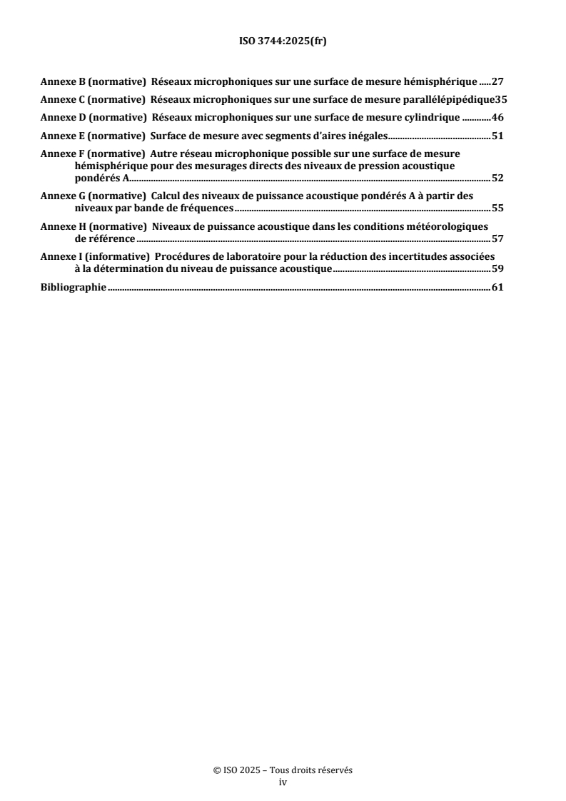 ISO 3744:2025 REDLINE ISO 3744:2025 - Acoustique — Détermination des niveaux de puissance acoustique et des niveaux d’énergie acoustique émis par les sources de bruit à partir de la pression acoustique — Méthodes d’expertise pour des conditions approchant celles du champ libre sur plan réfléchissant
Released:22. 01. 2026 - Page 4 preview