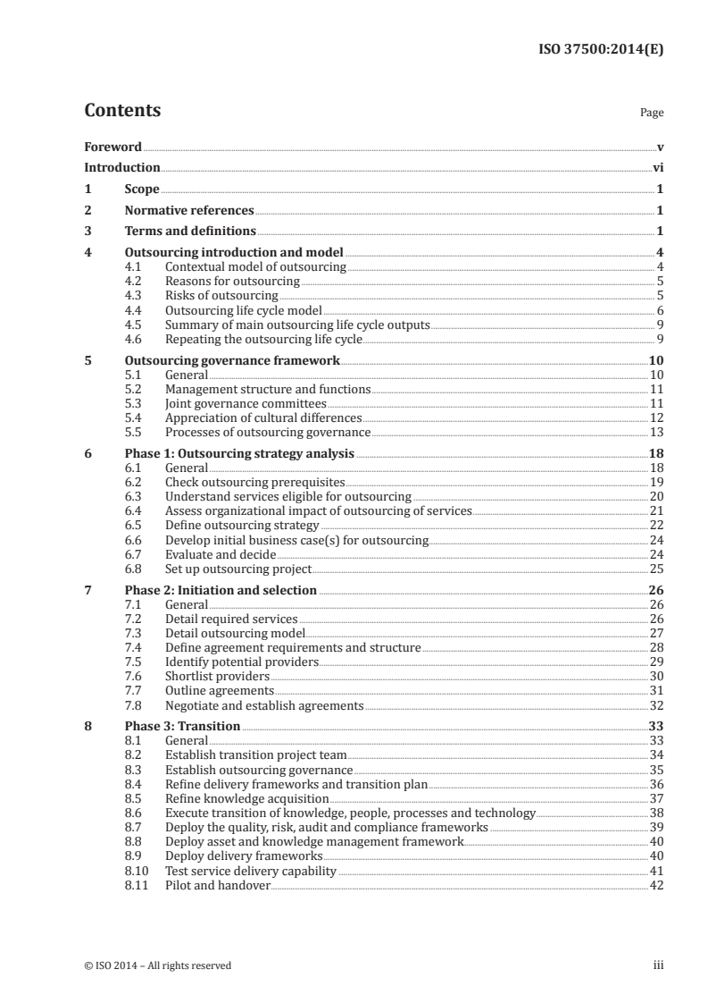 ISO 37500:2014 ISO 37500:2014 - Guidance on outsourcing/31/2014 - Page 3 preview
