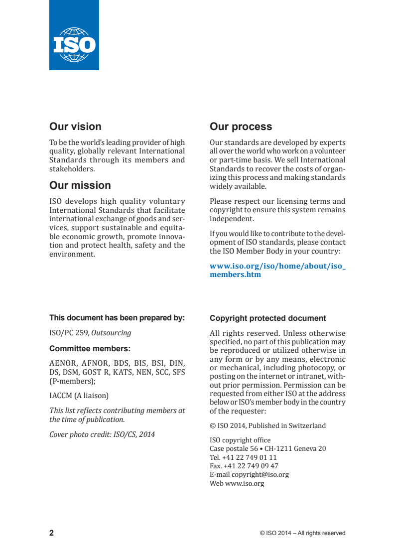 ISO 37500:2014 ISO 37500:2014 - Guidance on outsourcing/31/2014 - Page 2 preview